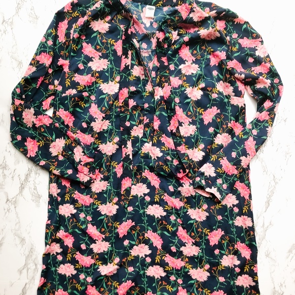 Old Navy Floral Long Sleeve Dress Women's Medium - Picture 2 of 6